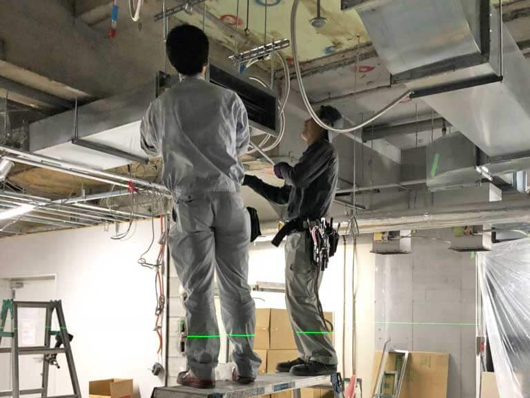 お問い合わせから工事完了まで 一貫施工体制でダクト工事を実施